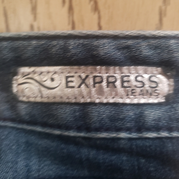 Express Jeans Stella Skinny Low Rise Stretch Embroidered Pockets Slim Size  0 R - Picture 5 of 9